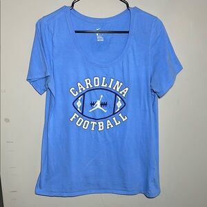 Nike university of North Carolina football Blue Short Sleeve Relaxed T-Shirt